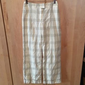 Burberry plaid cotton pants